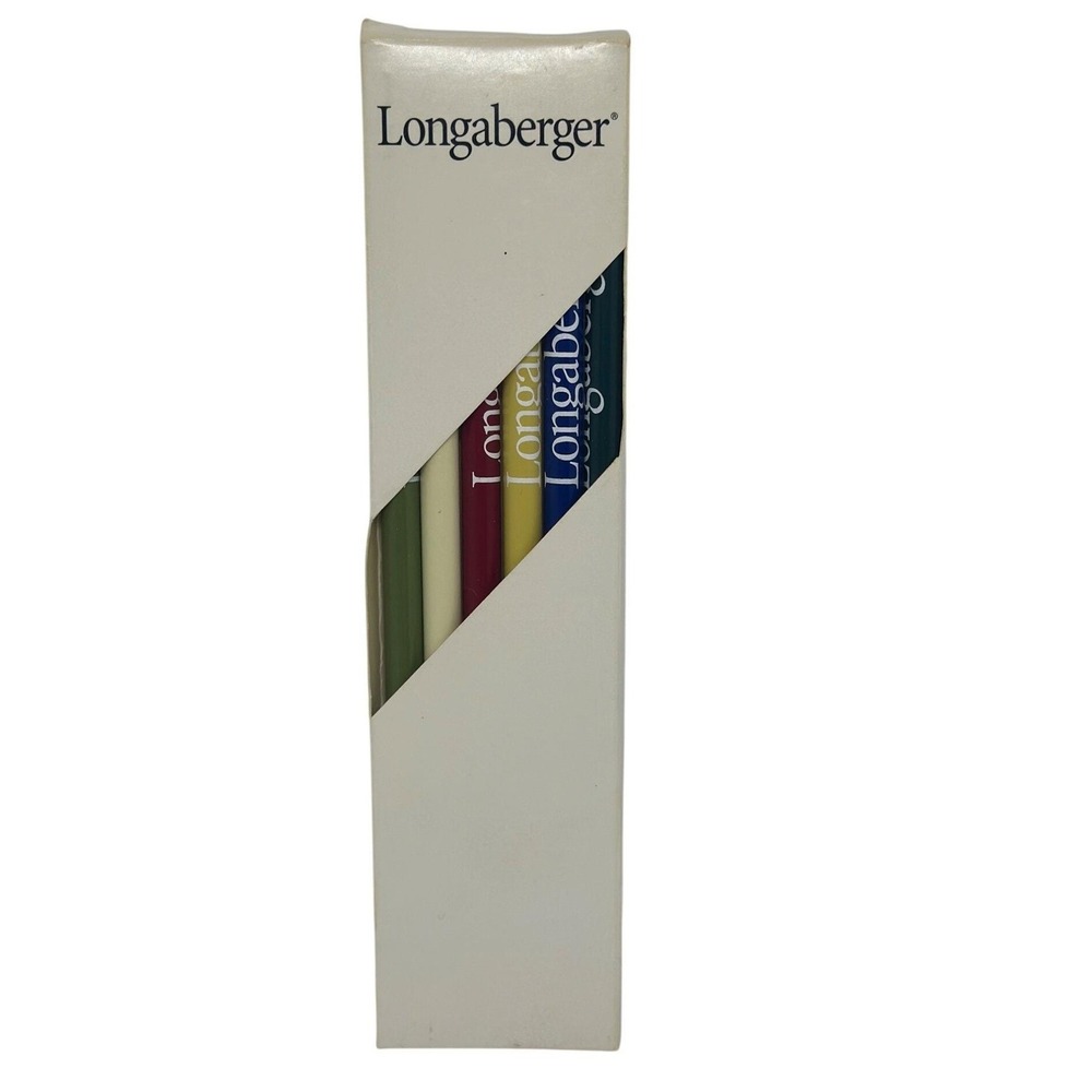 NIB Longaberger‎ Artisan Pencil Set 6-Pack Assorted Colors Original Box Unused